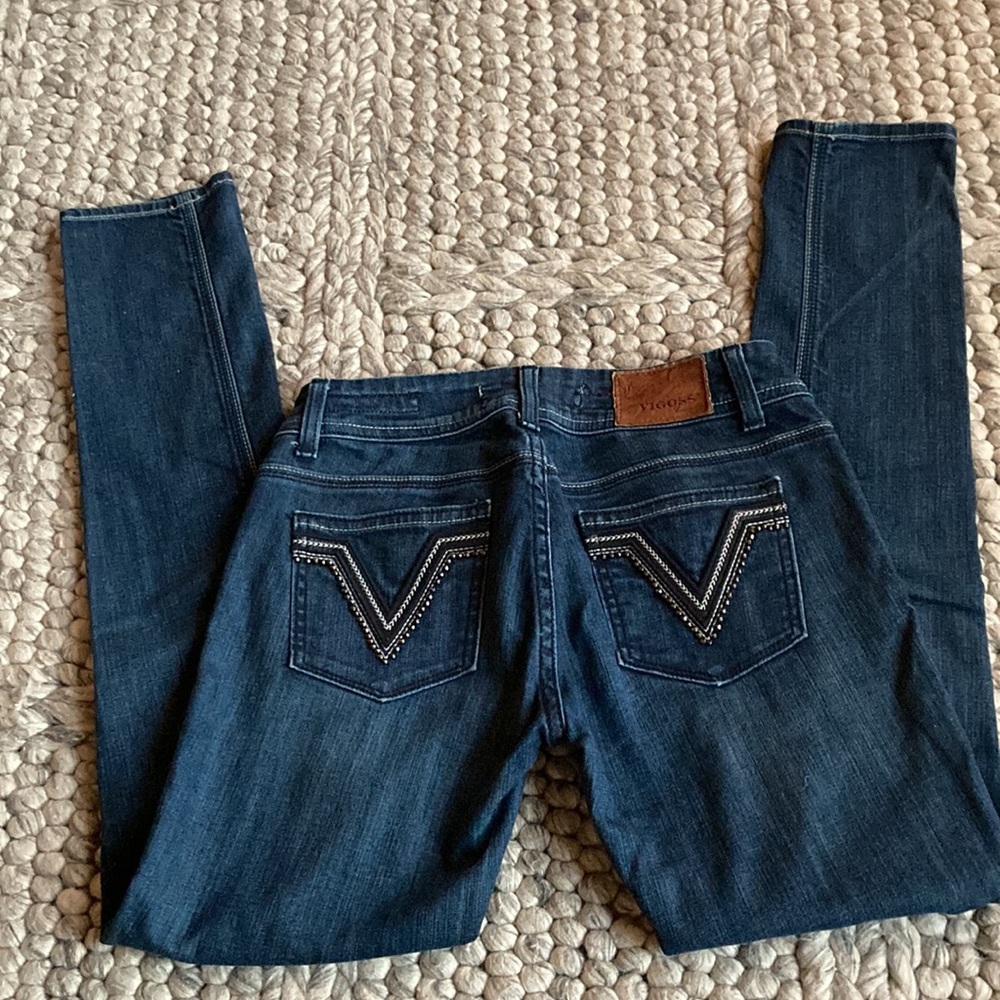 Vigoss Collection “fit and skinny” double button jean